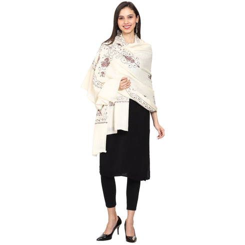 Women's Hand Embroidered Wool Shawl